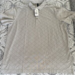 Adidas Men's Golf Tan Patterned Shirt